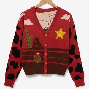 Disney Pixar Toy Story Woody & Jessie Western Scene Women's Cardigan‎ Boxlunch